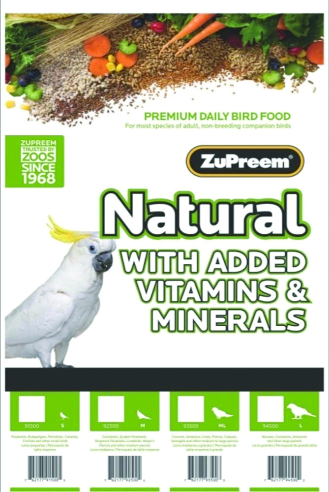 NATURAL WITH ADDED VITAMINS & MINERALS LG PARROT