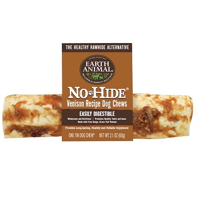 EARTH ANIMAL DOG NO-HIDE ORIGINAL VENISON ROLLS MEDIUM CASE OF 24