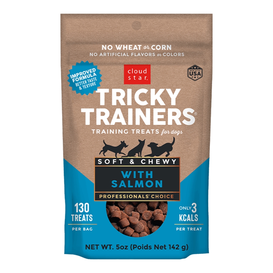 CLOUD STAR DOG TRICKY TRAINER SOFT & CHEWY SALMON 5OZ