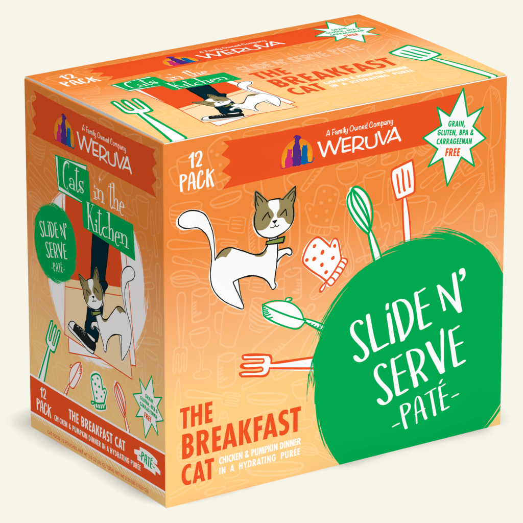 CATS IN THE KITCHEN CAT SLIDE N' SERVE THE BREAKFAST CAT 3OZ POUCH CASE OF 12 POUCHES