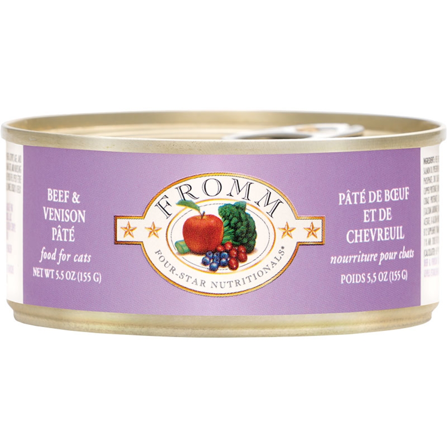 FROMM CAT 4STAR BEEF VENISON 5.5OZ CAN CASE OF 12