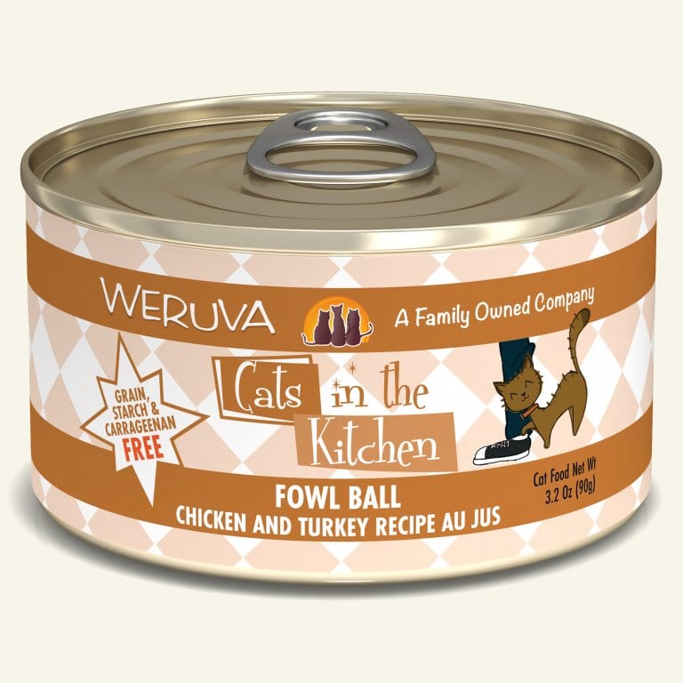 CATS IN THE KITCHEN FOWL BALL 3.2OZ CASE OF 24 CANS