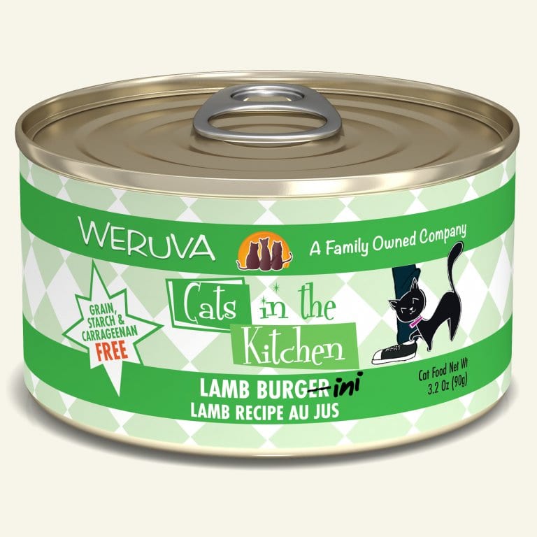 CATS IN THE KITCHEN LAMB BURGER-INI 3.2OZ CASE OF 24 CANS