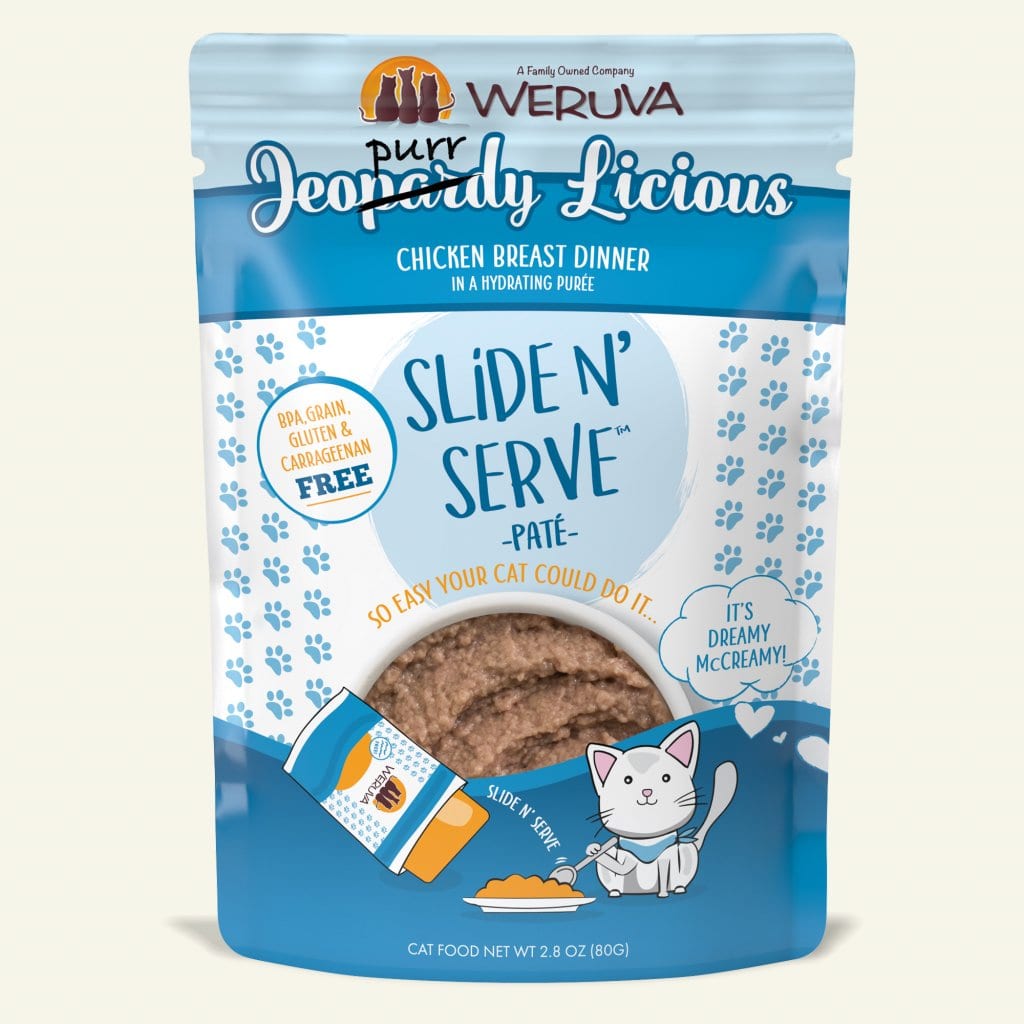 WERUVA CAT SLIDE N SERVE JEOPURRDY LICIOUS 5.5OZ CASE OF 12 POUCHES