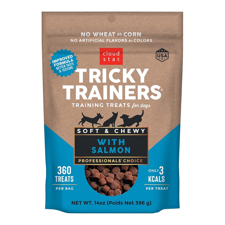 CLOUD STAR DOG TRICKY TRAINER SOFT & CHEWY SALMON 14OZ