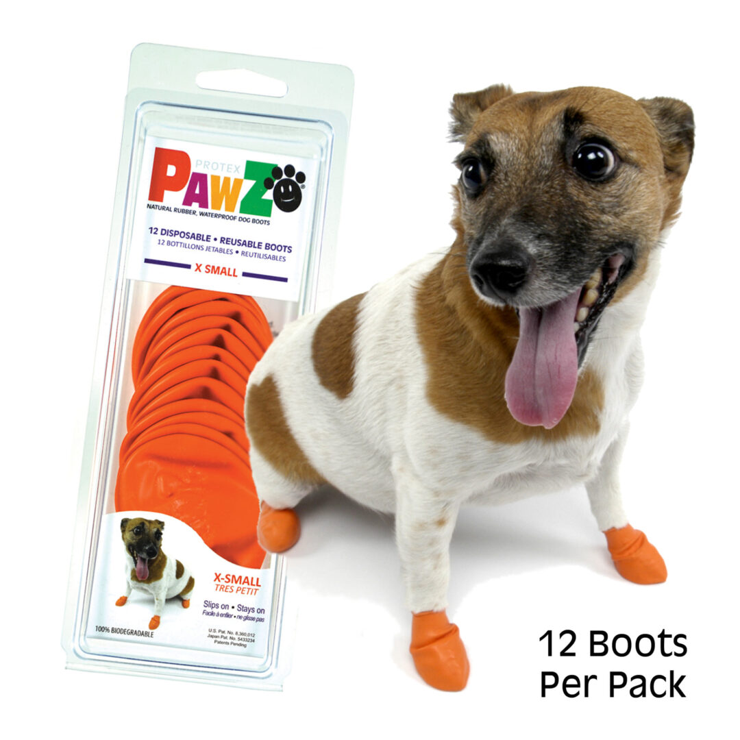 PAWZ DOG BOOTS ORANGE X SMALL 12 COUNT