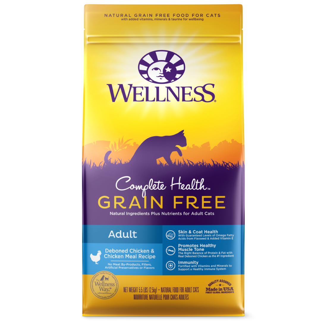 WELLNESS CAT COMPLETE HEALTH GRAIN FREE CHICKEN & CHICKEN MEAL 5.5LB