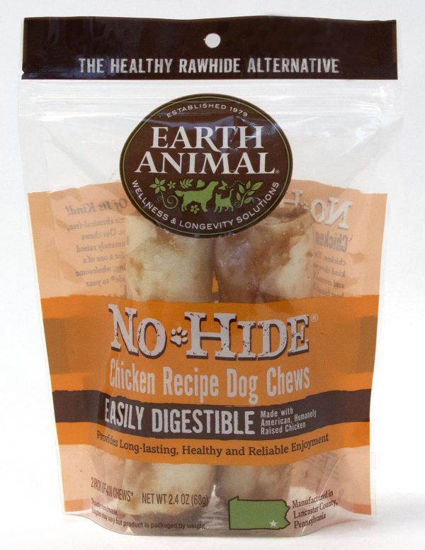 EARTH ANIMAL DOG NO-HIDE ORIGINAL CHICKEN ROLLS SMALL 2 PACK