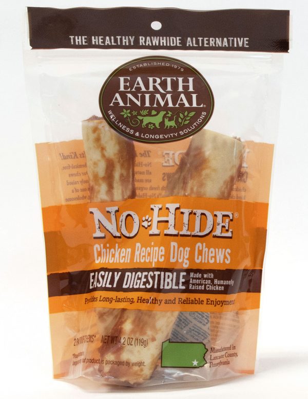 EARTH ANIMAL DOG NO-HIDE ORIGINAL CHICKEN ROLLS MEDIUM 2 PACK