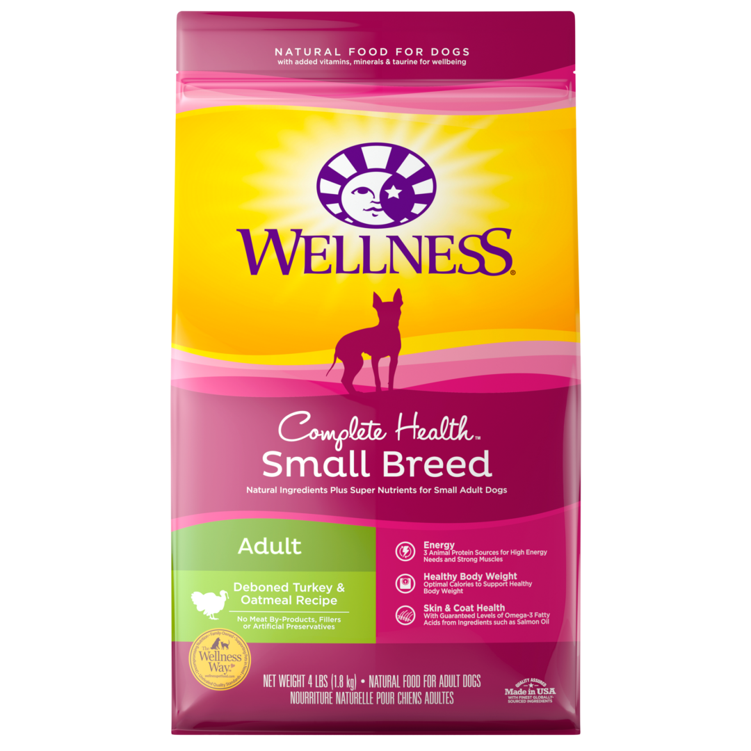 WELLNESS DOG COMPLETE HEALTH SMALL BREED TURKEY & OATMEAL 4LB