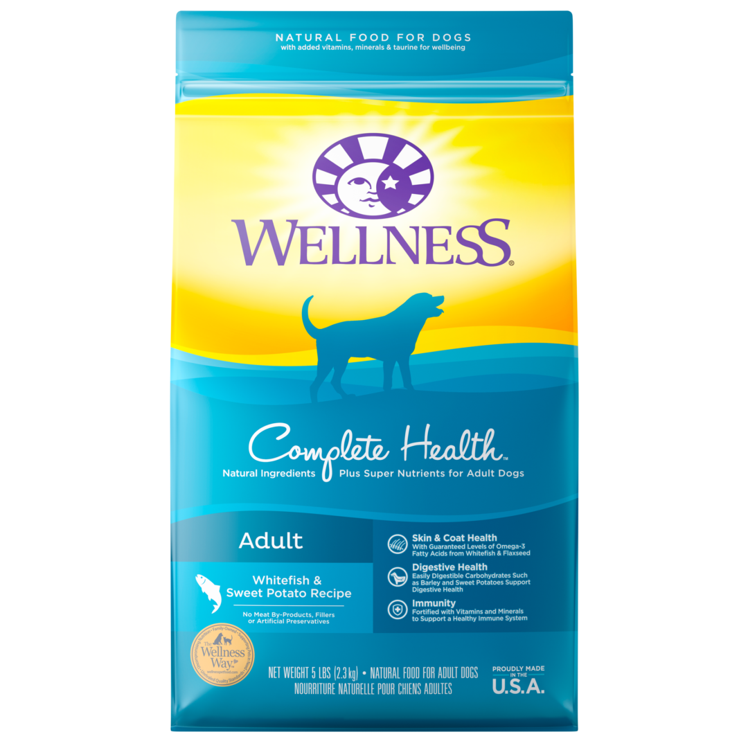 WELLNESS DOG COMPLETE HEALTH ADULT WHITEFISH & SWEET POTATO 5LB