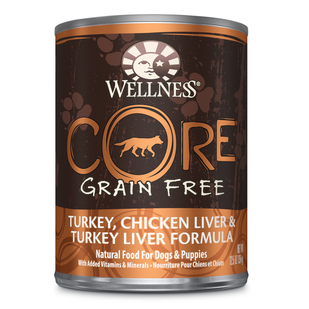 WELLNESS DOG CORE PATE TURKEY TURKEY LIVER CHICKEN LIVER 12.5OZ CASE OF 12 CANS