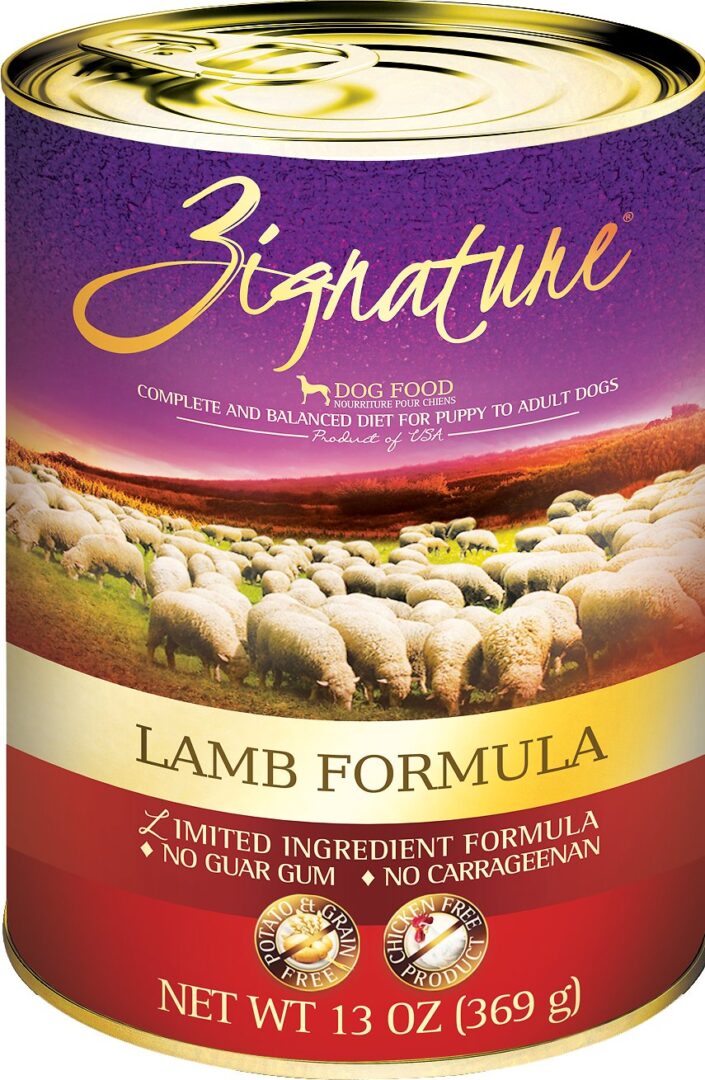 ZIGNATURE LIMITED INGREDIENT GRAIN FREE LAMB 13oz CAN CASE OF 12