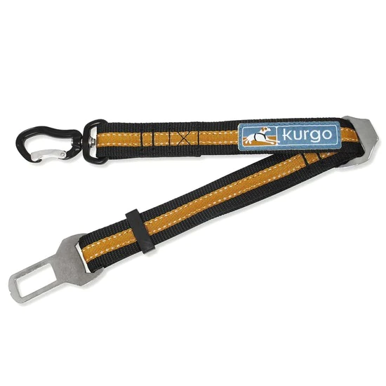 KURGO DOG DIRECT SEATBELT TETHER SWIVEL ORANGE