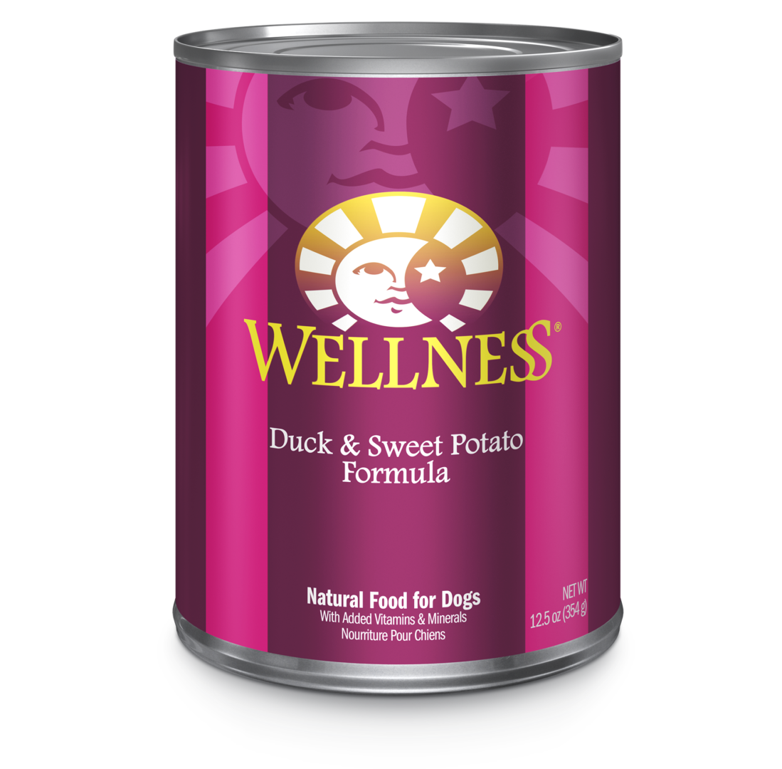 WELLNESS DOG DUCK SWEET POTATO 12.5OZ
