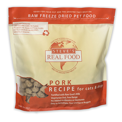 STEVE'S REAL FOOD DOG FREEZE-DRIED NUGGETS PORK 1.25LB