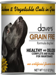 DAVE'S DOG GRAIN FREE CHICKEN & VEGETABLE IN GRAVY 13.2OZ CASE OF 12 CANS