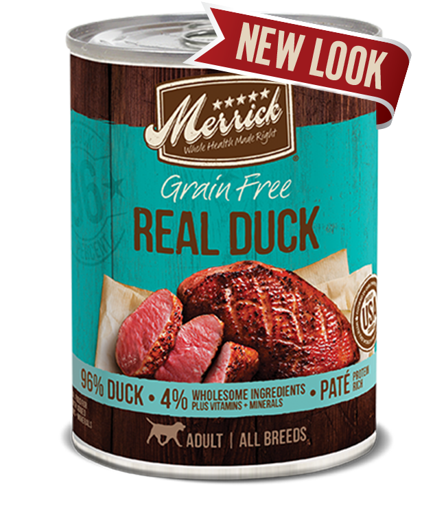 MERRICK DOG GRAIN FREE REAL DUCK 12.7OZ CASE OF 12 CANS