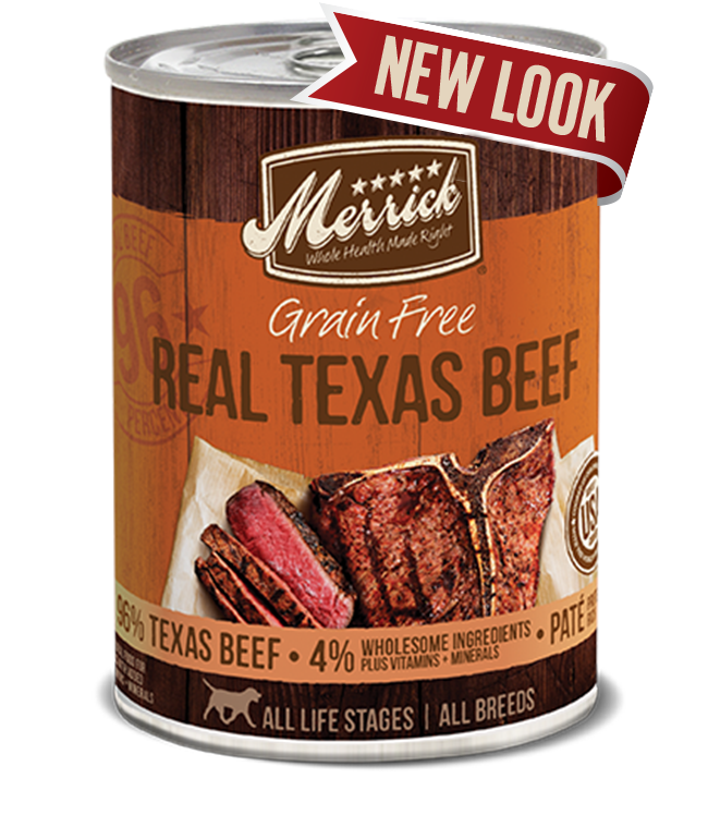 MERRICK DOG GRAIN FREE REAL TEXAS BEEF 12.7OZ CASE OF 12 CANS