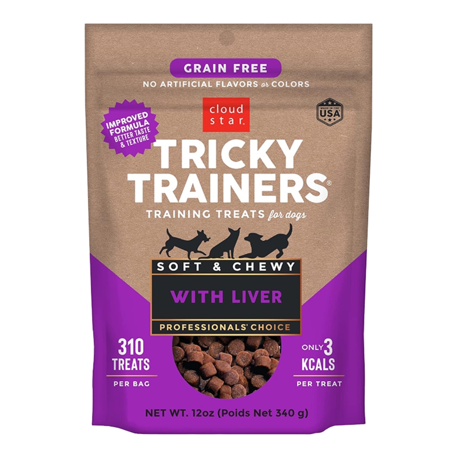 CLOUDSTAR DOG TRICKY TRAINER GRAIN FREE SOFT & CHEWY LIVER 12OZ