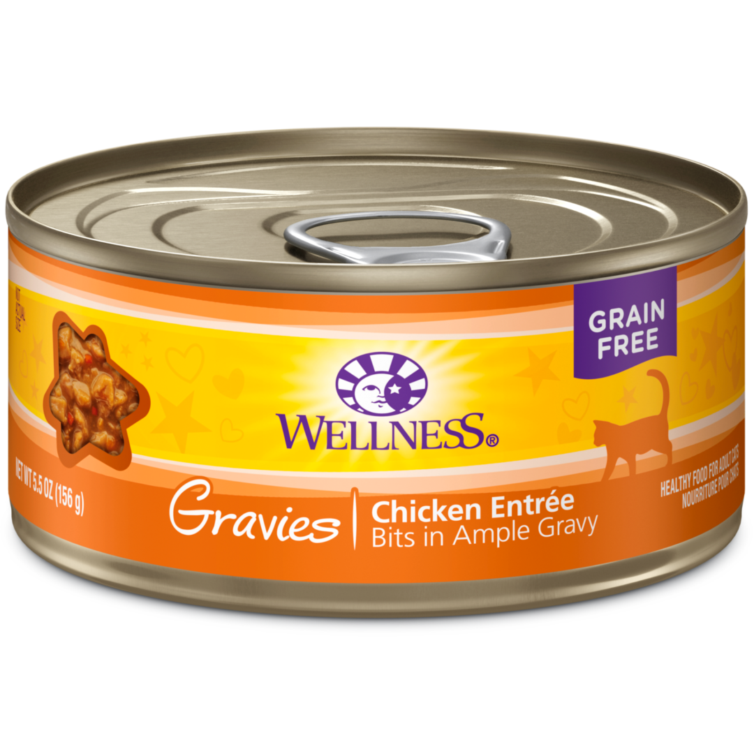 WELLNESS CAT COMPLETE HEALTH GRAVIES CHICKEN 3OZ CASE OF 12 CANS