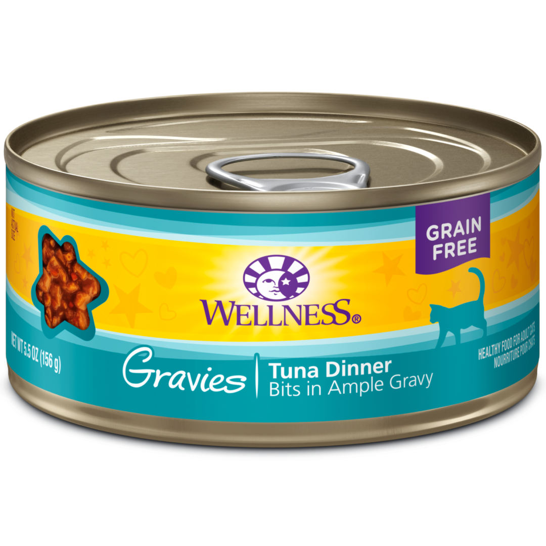 WELLNESS CAT COMPLETE HEALTH GRAVIES TUNA 3OZ CASE OF 12 CANS