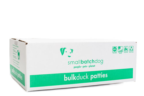 SMALL BATCH DOG FROZEN PATTIES DUCK 18LBS