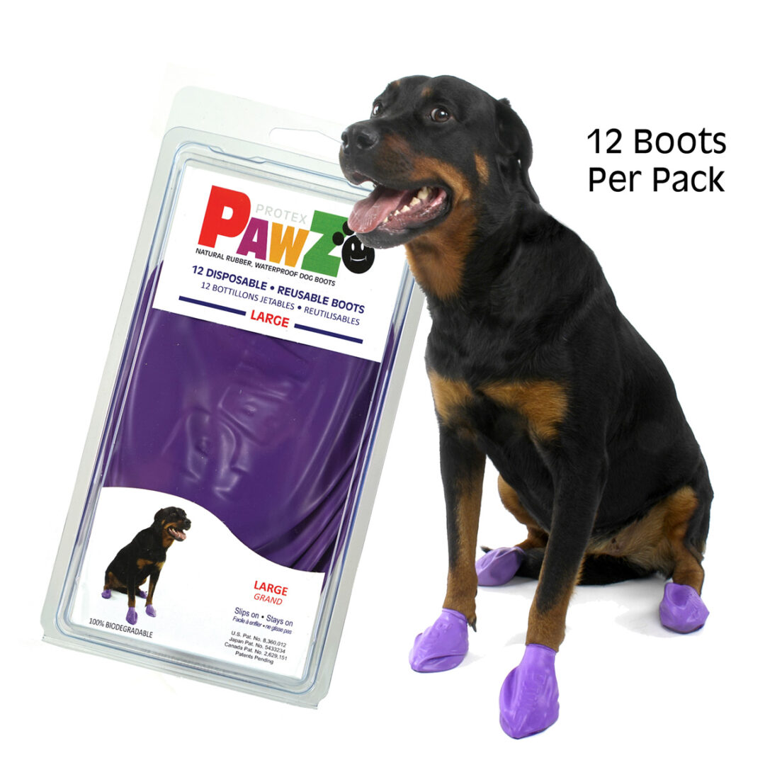 PAWZ DOG BOOTS PURPLE LARGE 12 COUNT