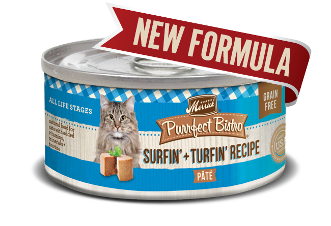 MERRICK CAT PURRFECT BISTRO SURF & TURF 3OZ CASE OF 24 CANS