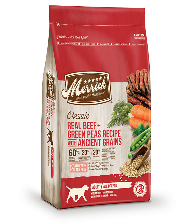 MERRICK DOG CLASSIC BEEF & GREEN PEAS 4LB