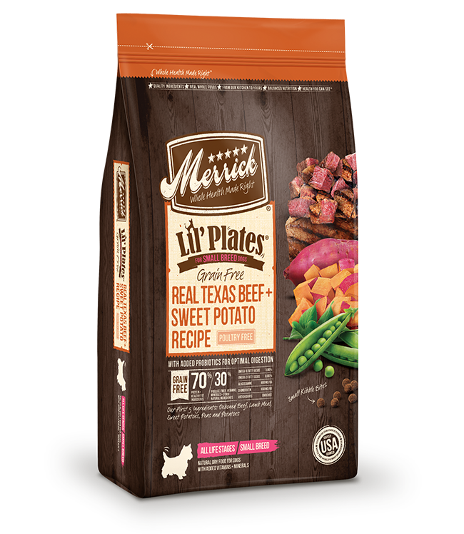 MERRICK DOG LIL PLATES SMALL BREED TEXAS BEEF & SWEET POTATO 4LB