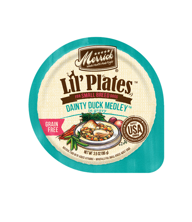 MERRICK DOG LIL PLATES SMALL BREED DAINTY DUCK MEDLEY 3.5OZ CASE OF 12
