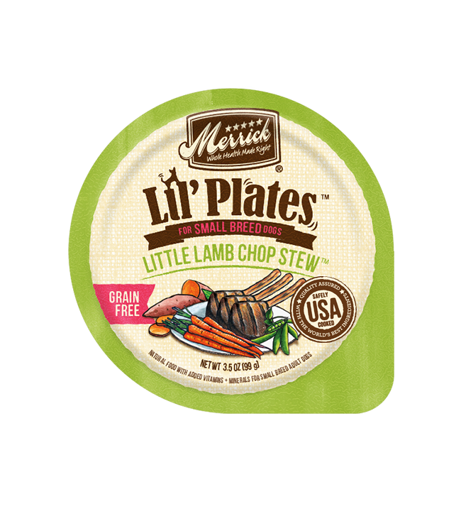 MERRICK DOG LIL PLATES SMALL BREED LITTLE LAMB CHOP STEW 3.5OZ CASE OF 12