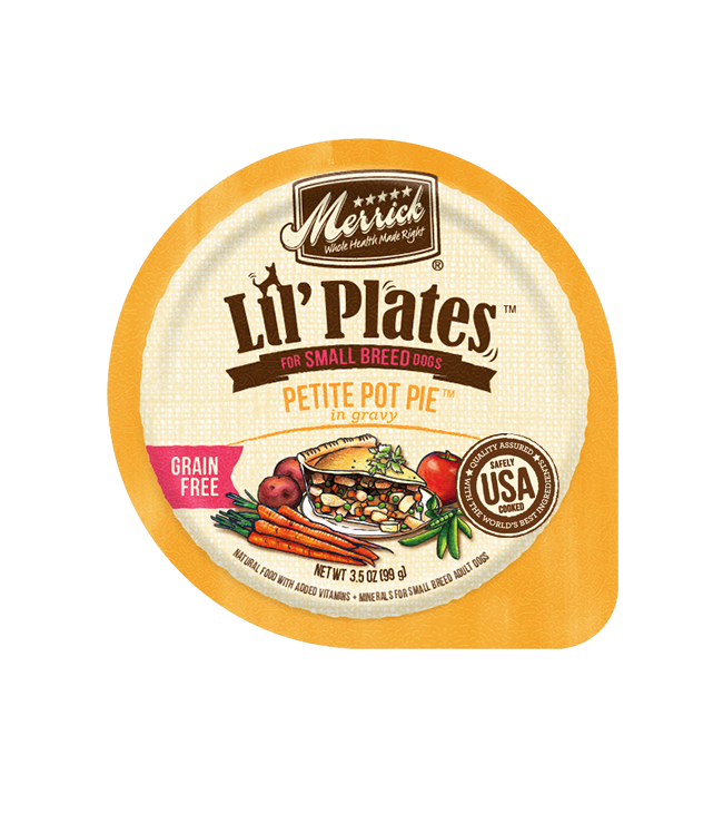 MERRICK DOG LIL PLATES SMALL BREED PETITE POT PIE 3.5OZ CASE OF 12