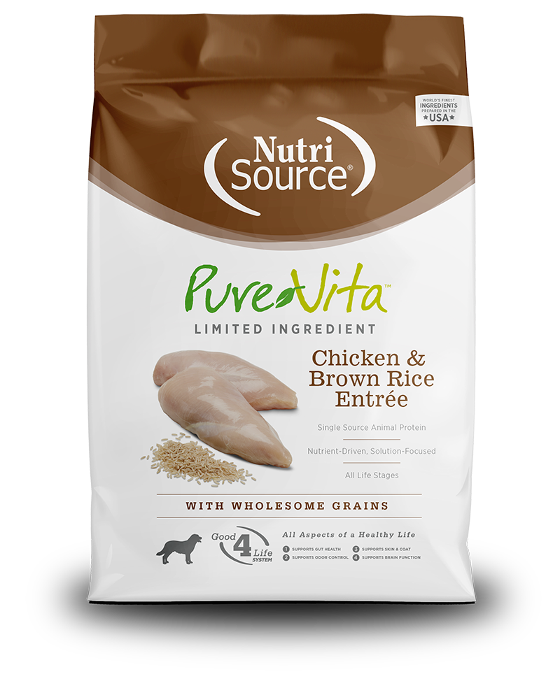 PURE VITA DOG CHICKEN & BROWN RICE 25LB