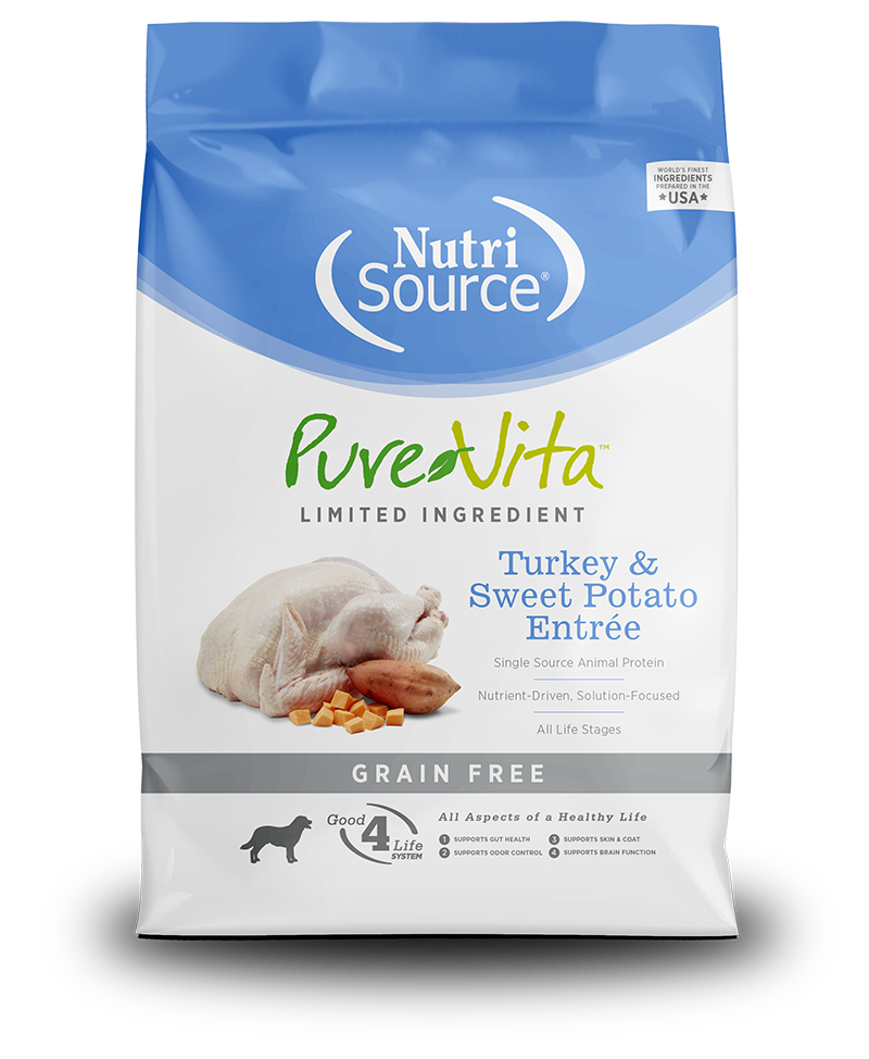 PURE VITA DOG GRAIN FREE TURKEY & SWEET POTATO 25LBS