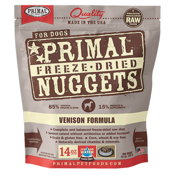 PRIMAL DOG FREEZE-DRIED VENISON 14OZ