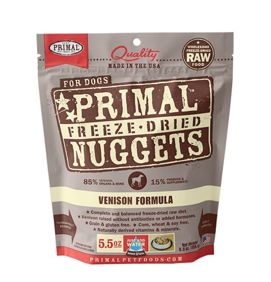 PRIMAL DOG FREEZE-DRIED VENISON 5.5OZ