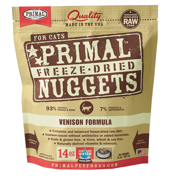 PRIMAL CAT FREEZE-DRIED VENISON 14OZ