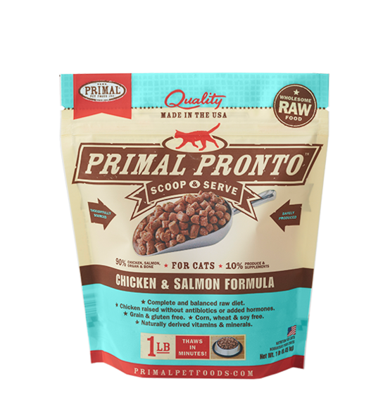 PRIMAL CAT PRONTO CHICKEN & SALMON 1LB