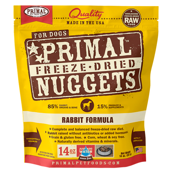 PRIMAL DOG FREEZE-DRIED RABBIT 14OZ