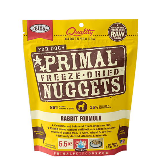 PRIMAL DOG FREEZE-DRIED RABBIT 5.5OZ