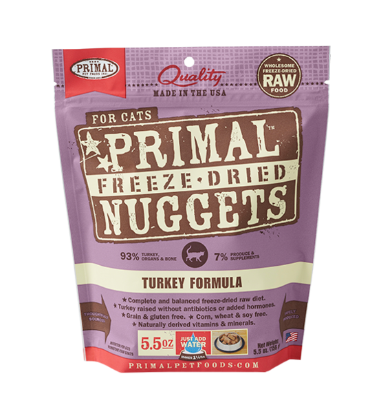 PRIMAL CAT FREEZE-DRIED NUGGET TURKEY 5.5OZ