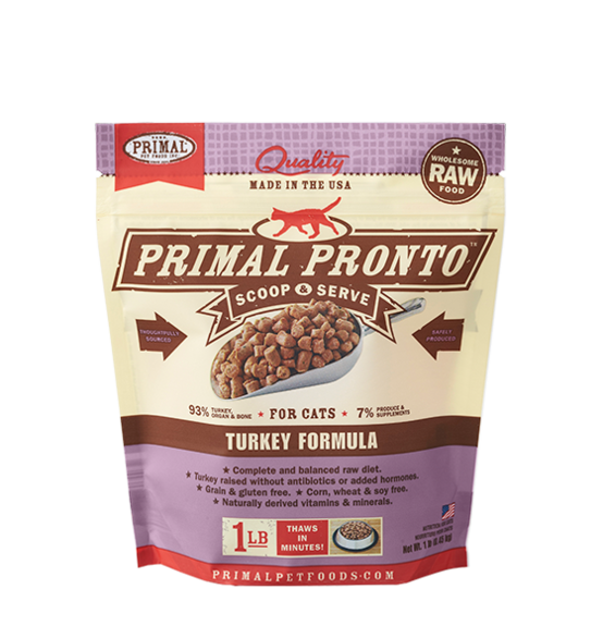 PRIMAL CAT PRONTO TURKEY 1LB