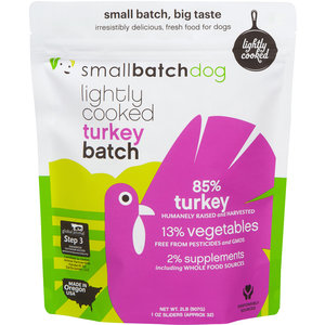 SMALL BATCH DOG LIGHTLY COOKED TURKEY 2LBS