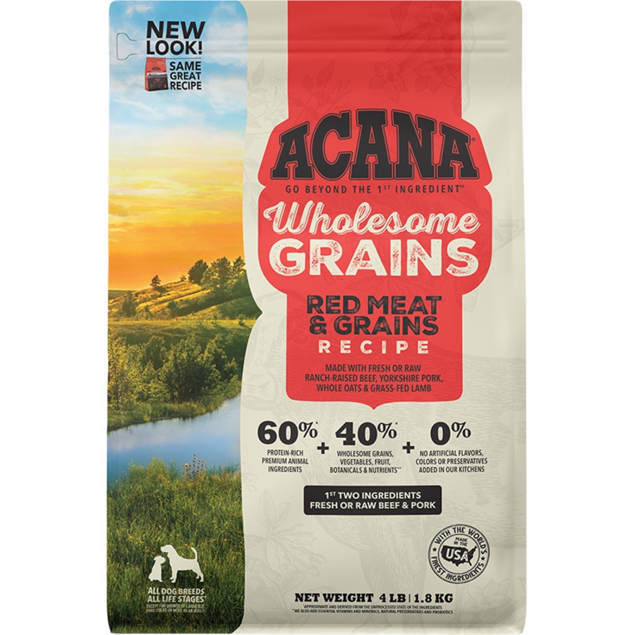 ACANA DOG WHOLESOME GRAINS RED MEAT 4LBS