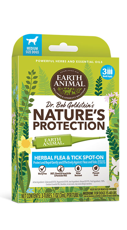 EARTH ANIMAL DOG APOTHECARY NATURAL FLEA & TICK SPOT-ON FOR DOGS MEDIUM