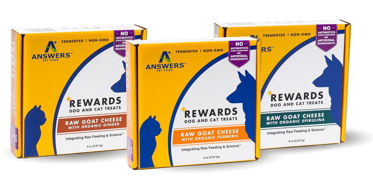 ANSWERS DOG CAT FROZEN GOAT CHEEZE & GINGER TREAT 8OZ