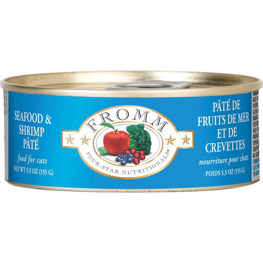 FROMM CAT 4STAR SEAFOOD & SHRIMP PATE 5.5OZ CAN CASE OF 12