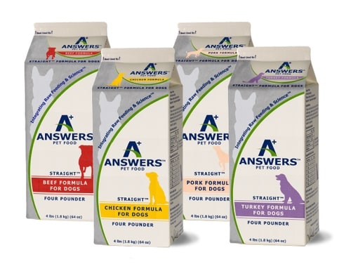 ANSWERS DOG FROZEN STRAIGHT BEEF 4LB